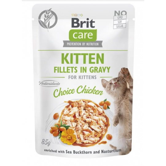 BRIT Care Cat Kitten Choice Pouch - vlhké krmivo pro kočky - 85 g