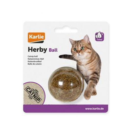 Hračka kočka Koule s šantou kočičí 5cm KAR Hračka kočka Koule s šantou kočičí 5cm KAR