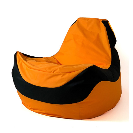 Sako taška pouf Bolid oranžovo-černá XXL 140 x 100 cm