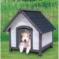 Natura bouda pro psa se sedlovou střechou, S-M: 71 x 77 x 76 cm, šedá