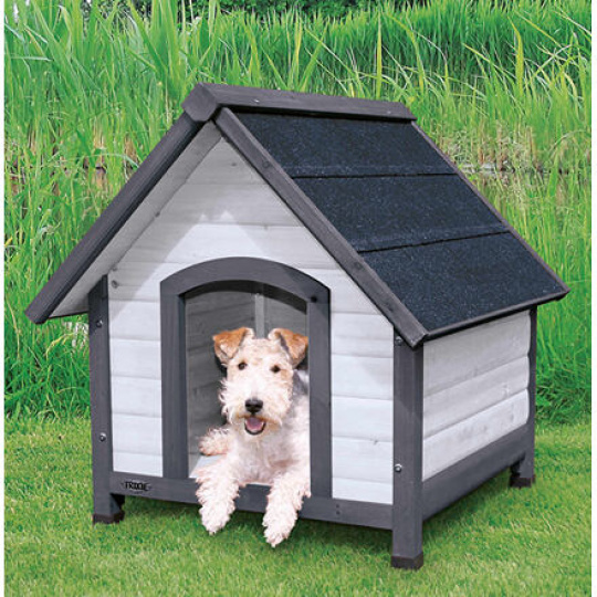 Natura bouda pro psa se sedlovou střechou, S-M: 71 x 77 x 76 cm, šedá Natura bouda pro psa se sedlovou střechou, S-M: 71 x 77 x 76 cm, šedá