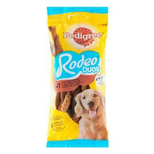 Pedigree poch.Rodeo Duos Strips hovězí,sýr 7ks/123g