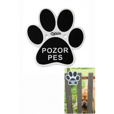 Cedulka Plastová Pozor pes - Tlapka 15x15cm 1ks Cedulka Plastová Pozor pes - Tlapka 15x15cm 1ks