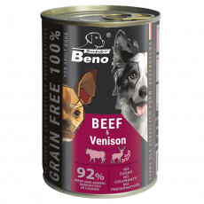 SUPER BENO Beef with venison - mokré krmivo pro psy - 415g