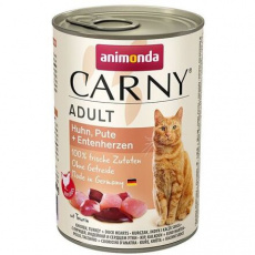 ANIMONDA konzerva CARNY Adult - kuře, krůta+kachní srdce 400g ANIMONDA konzerva CARNY Adult - kuře, krůta+kachní srdce 400g