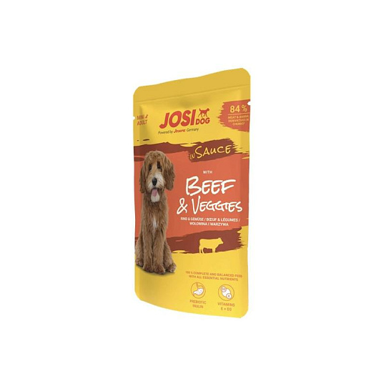 JosiDog pamlsok Dog Beef&Veggies in Sauce 100 g
