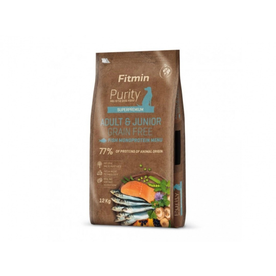 FITMIN Purity Grainfree Adult&Junior fish - suché krmivo pro psy - 12kg