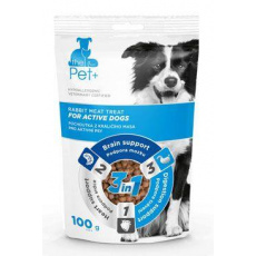 Pochoutka Pet+ 3v1 for Active Dogs králičí 100g Pochoutka Pet+ 3v1 for Active Dogs králičí 100g