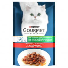 PURINA Pro Plan Gourmet Perle Mini fillets in beef and carrot sauce - mokré krmivo pro kočky - 85g