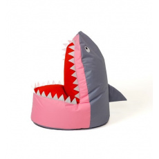 Sako taška pouffe Shark šedorůžová XXL 100 x 60 cm