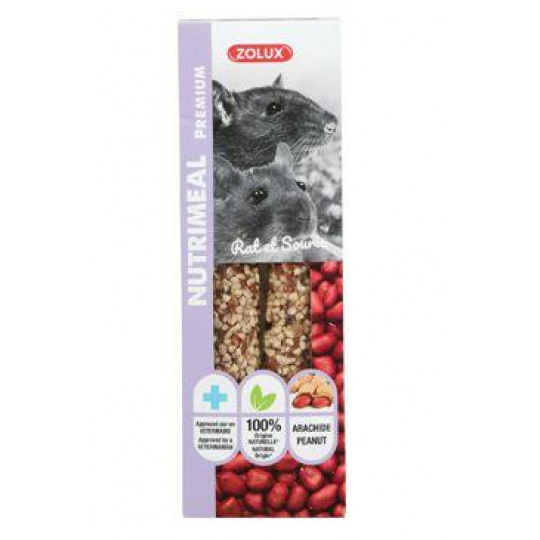 Pochoutka NUTRIMEAL STICK myš/potkan arašídy 125gZolux