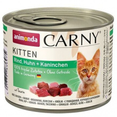 ANIMONDA konzerva CARNY Kitten - hovězí, kuře+ králík 200g ANIMONDA konzerva CARNY Kitten - hovězí, kuře+ králík 200g