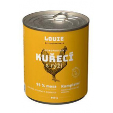 Louie Dog konz. Kuřecí s rýží a prebiotiky 800g Louie Dog konz. Kuřecí s rýží a prebiotiky 800g