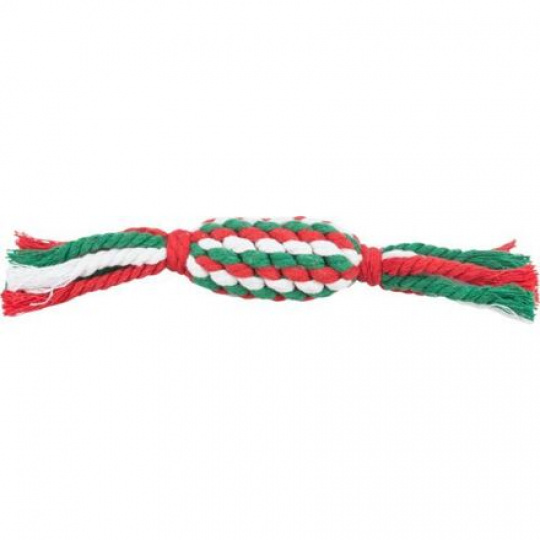 Xmas CANDY - vánoční uzlovaný bombon , 24 cm, bavlněné lano