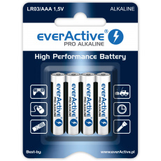 Alkalické baterie AAA / LR03 everActive Pro - 4 kusy (blistr)