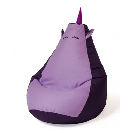 Sako taška pouffe Unicorn fialová-světle fialová XL 130 x 90 cm