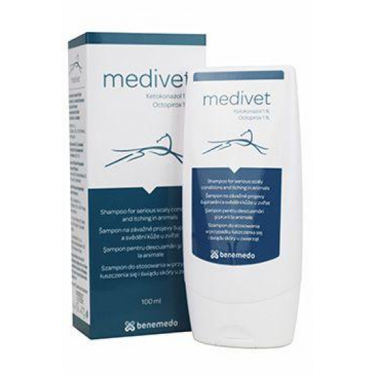 Medivet šampon proti šupin.a svědění kůže zvířat 100ml