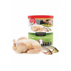 Topstein Kuře s rybou v plechu 800g Topstein Kuře s rybou v plechu 800g