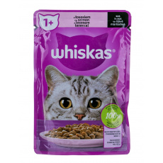 WHISKAS Adult Salmon i sauce - mokré krmivo pro kočky - 85g