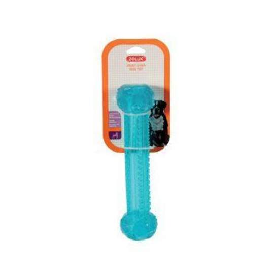 Hračka pes STICK TPR POP kost 25cm tyrkys Zolux