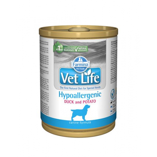 Farmina Vet Life dog hypoallergenic duck & potato konzerva 300 g