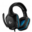 Logitech G G432 Sluchátka s mikrofonem Kabel Přes hlavu Hraní Černá, Modrá