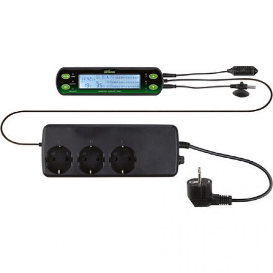 Digitální termostat/hydrostat, tři okruhy 16x4 cm