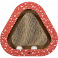 Škrabací karton VALENTINE triangl, s míčky a catnipem, 36 x 5 x 36/36 cm, červená - LIMITOVANÁ NABÍD