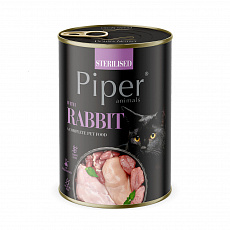 NEW PIPER CAT konzerva pro sterilizované kočky, s králíkem, 400g