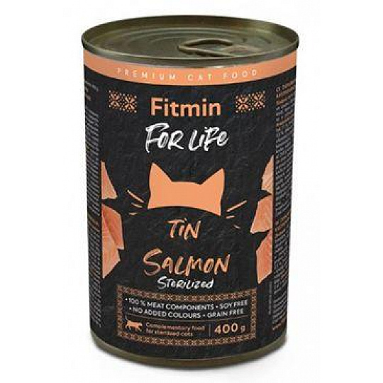 Fitmin FL cat konz. Sterilized Lososová 400g Fitmin FL cat konz. Sterilized Lososová 400g