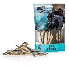 KIDCAT SUPER PREMIUM 100% dried real SEA SPRAT - mini sušený morský šprot, 6 cm / 40 g