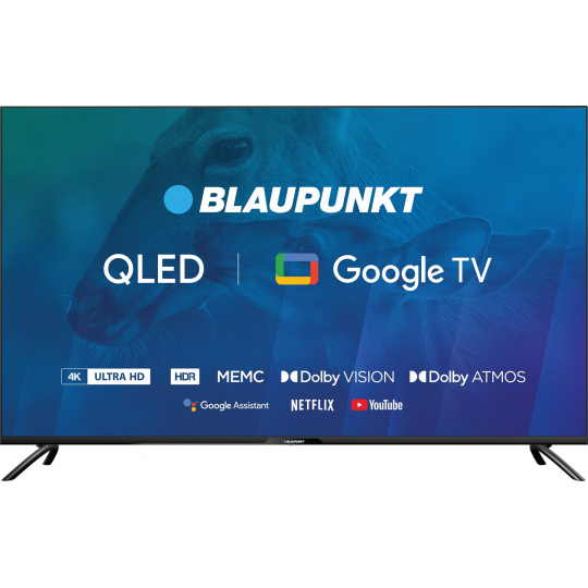 TV 50" Blaupunkt 50QBG7000S 4K Ultra HD QLED, GoogleTV, Dolby Atmos, WiFi 2,4-5GHz, BT, černá