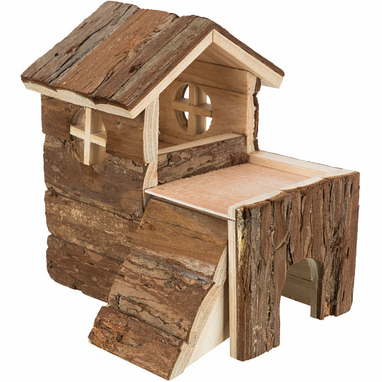 Dřevěný domek BJORK pro křečky, 2 místnosti 15 x 15 x 16 cm