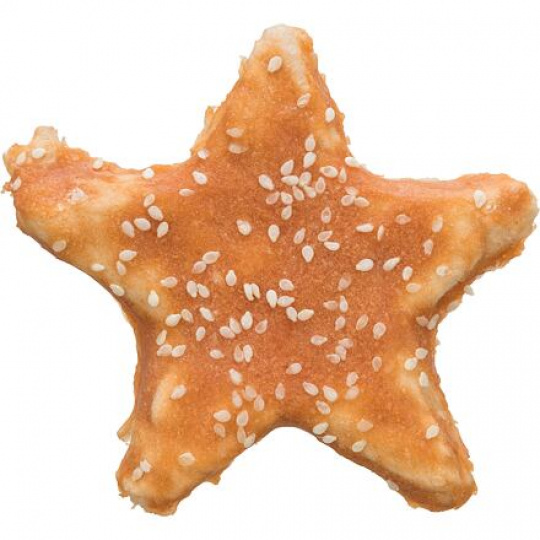 DentaFun Chicken Star, buvolí hvězdičky v kuřecím mase [150 ks], 9 cm / 30 g