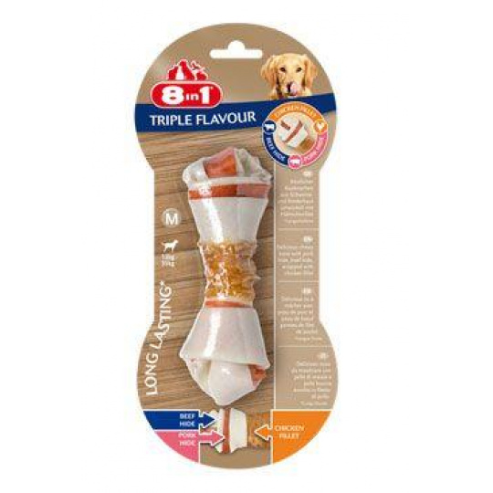 Pochoutka 8in1 Flavours Triple Flavour Bone M/1ks