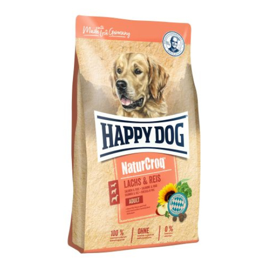 Happy Dog NaturCroq LACHS & REIS 12 kg