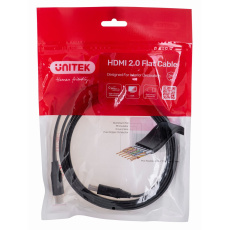 UNITEK KABEL HDMI 2.0 4K60HZ,PLOCHÝ,2M,C11063BK-2M