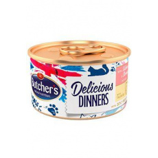 Butcher's Cat Delic. Dinners losos+krevety konz. 85g Butcher's Cat Delic. Dinners losos+krevety konz. 85g