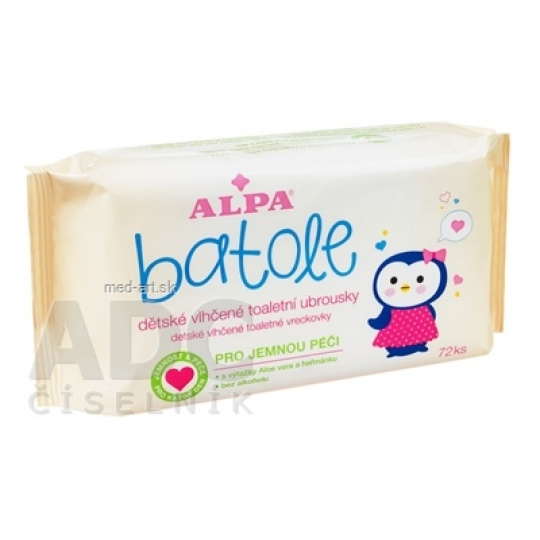 Alpa batole vlhčené utierky 72ks