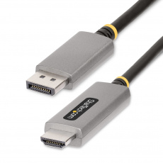 StarTech.com 133DISPLAYPORTHDMI21 adaptér k video kabelům 2 m DisplayPort HDMI Černá, Stříbrná