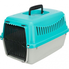Transportní box CAPRI, XXS: 26x25x39cm (max. 4kg), světle šedá/tyrkysová Transportní box CAPRI, XXS: 26x25x39cm (max. 4kg), světle šedá/tyrkysová