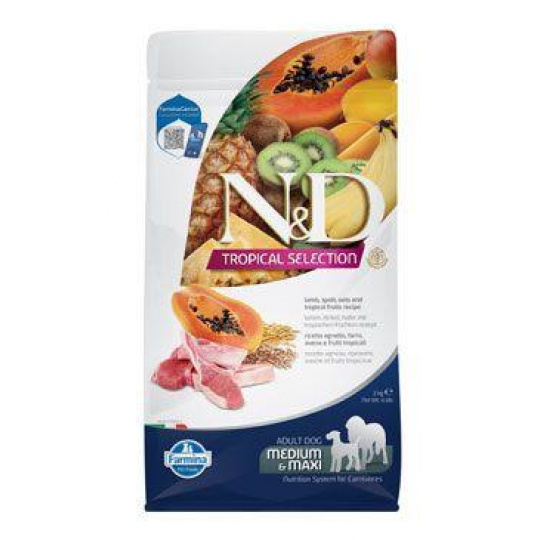 Farmina N&D dog TROPICAL SELECTION (AG) adult medium & maxi, lamb 2 kg