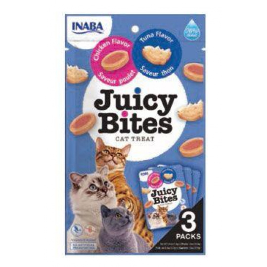 Pamlsok Inaba Juicy Bites cat Tuniak & Kura 3 x 11,30 g
