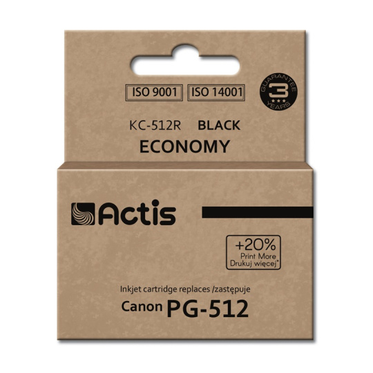 Actis Inkoust KC-512R (náhradní inkoust Canon PG-512; standardní; 15 ml; černý)