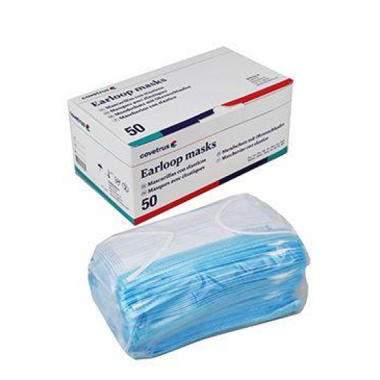 Ústenka jednorázová třívrstvá modrá pruž.pás. 50ksCVET