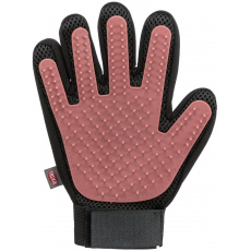 Rukavice k péči o srst, 16 x 24 cm, síťovina/TPR,  růžová
