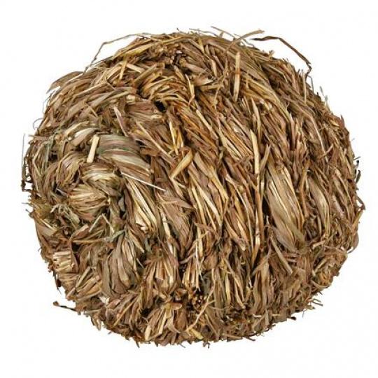 Míček s rolničkou z trávy 10 cm