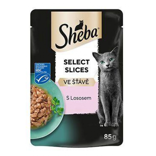 Sheba kapsa Select Slices s lososem 85g
