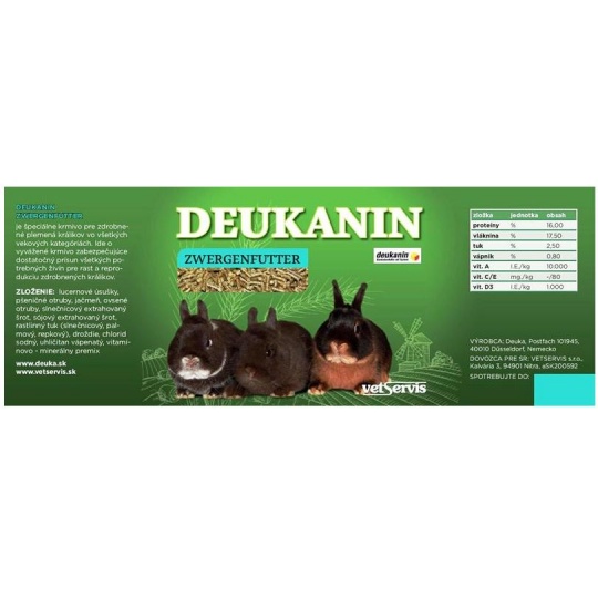 Deukanin Zwergenfutter 3 kg vědro
