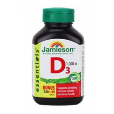 Jamieson Vitamín D3 1000IU 240tbl Jamieson Vitamín D3 1000IU 240tbl